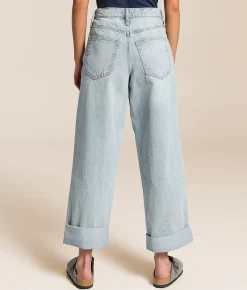 Jeans|Bottoms | Z Supply Lou Wide Leg Cuffed Jean Faded Indigo