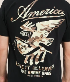Tops|Graphic T-Shirts | The Brave Ones Love It Or Leave It T-Shirt Black