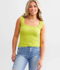 Tops | Free People Love Letter Cropped Cami Tank Top Strawberry Roan