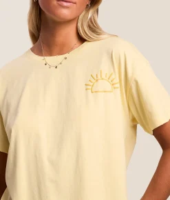 Modish Rebel Love You Like A Summer Night T-Shirt Yellow Outlet