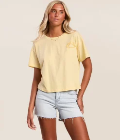 Modish Rebel Love You Like A Summer Night T-Shirt Yellow Outlet