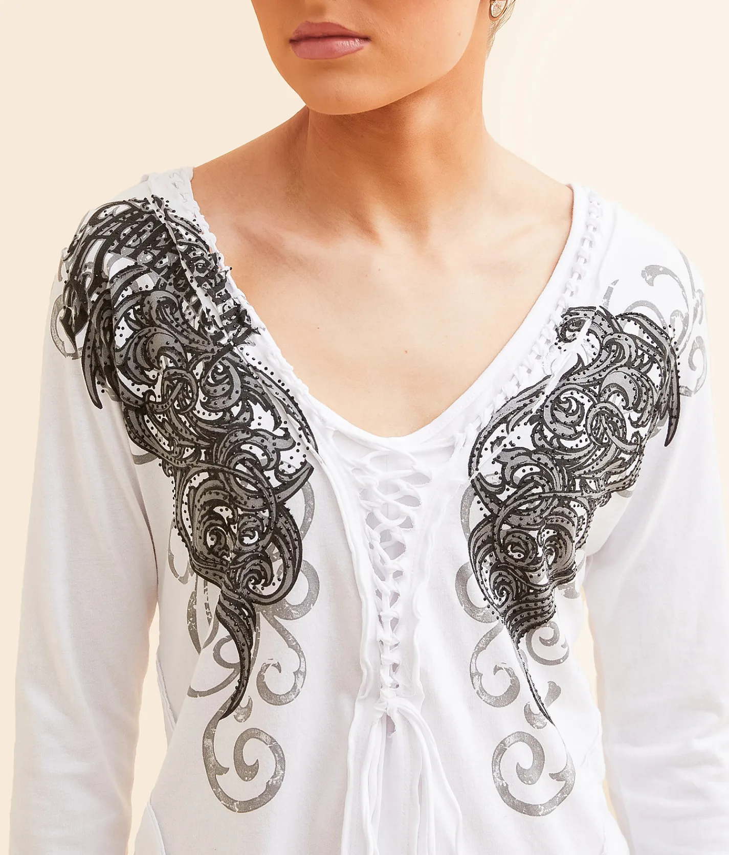 Affliction Lovington Top White Reactive Discount