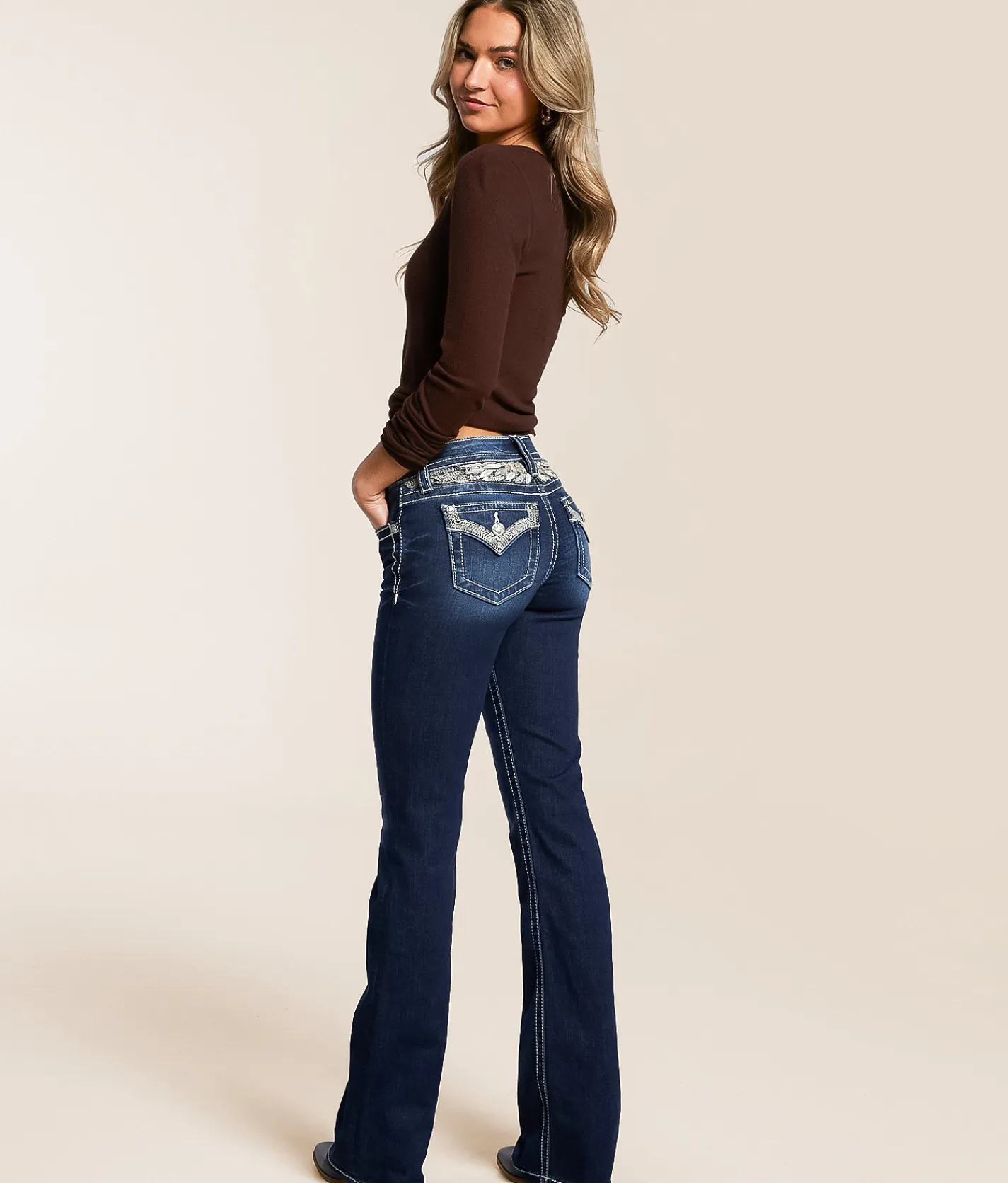 Jeans|Bottoms | Miss Me Low Rise Boot Stretch Jean K1472