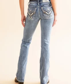Bottoms | Miss Me Low Rise Boot Stretch Jean M819C
