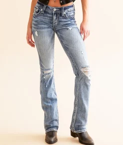 Bottoms | Miss Me Low Rise Boot Stretch Jean M819C