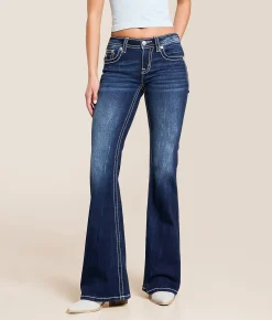 Miss Me Low Rise Flare Stretch Jean D1163 Discount