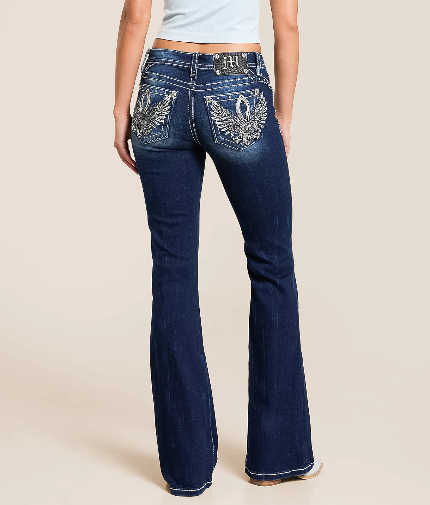 Bottoms | Miss Me Low Rise Flare Stretch Jean D1163
