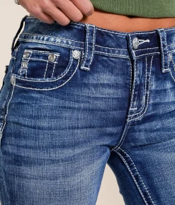 Miss Me Low Rise Tailored Boot Stretch Jean K1201 Clearance