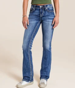 Miss Me Low Rise Tailored Boot Stretch Jean K1201 Clearance
