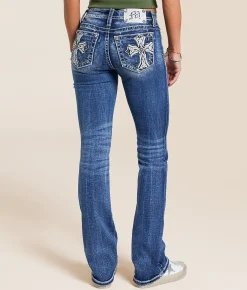 Miss Me Low Rise Tailored Boot Stretch Jean K1201 Clearance