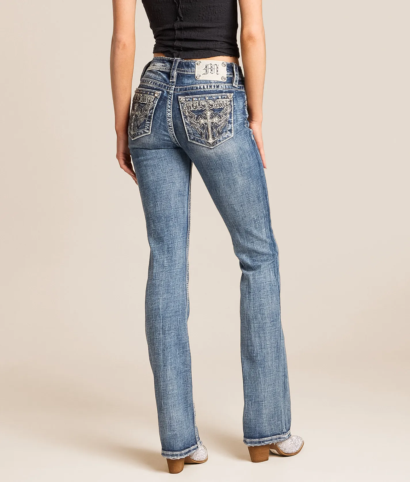 Jeans|Bottoms | Miss Me Low Rise Tailored Boot Stretch Jean M819D