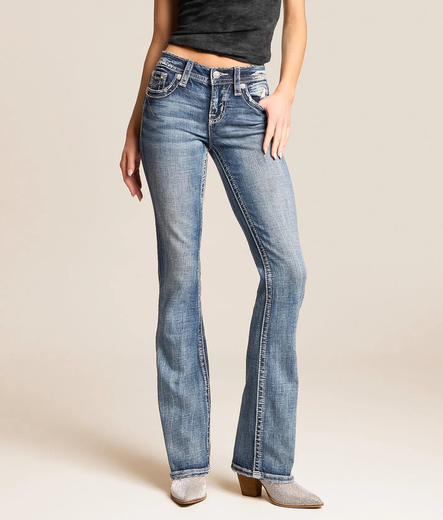 Jeans|Bottoms | Miss Me Low Rise Tailored Boot Stretch Jean M819D