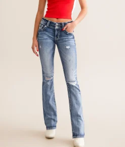 Miss Me Low Rise Tailored Boot Stretch Jean M819C New