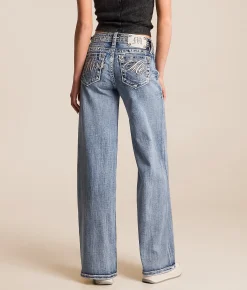 Miss Me Low Rise Wide Leg Jean M383 New