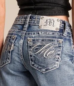 Miss Me Low Rise Wide Leg Jean M383 New
