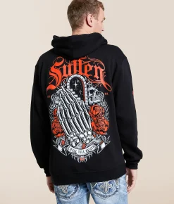 Tops | Sullen Loyal Til Death Hooded Sweatshirt Jet Black