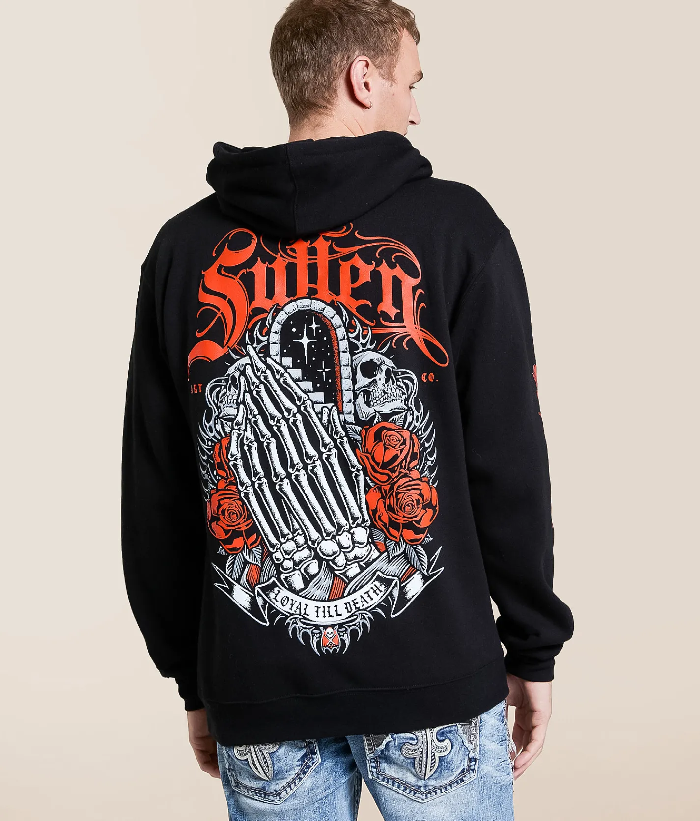 Tops | Sullen Loyal Til Death Hooded Sweatshirt Jet Black
