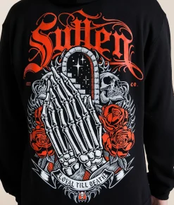 Tops | Sullen Loyal Til Death Hooded Sweatshirt Jet Black