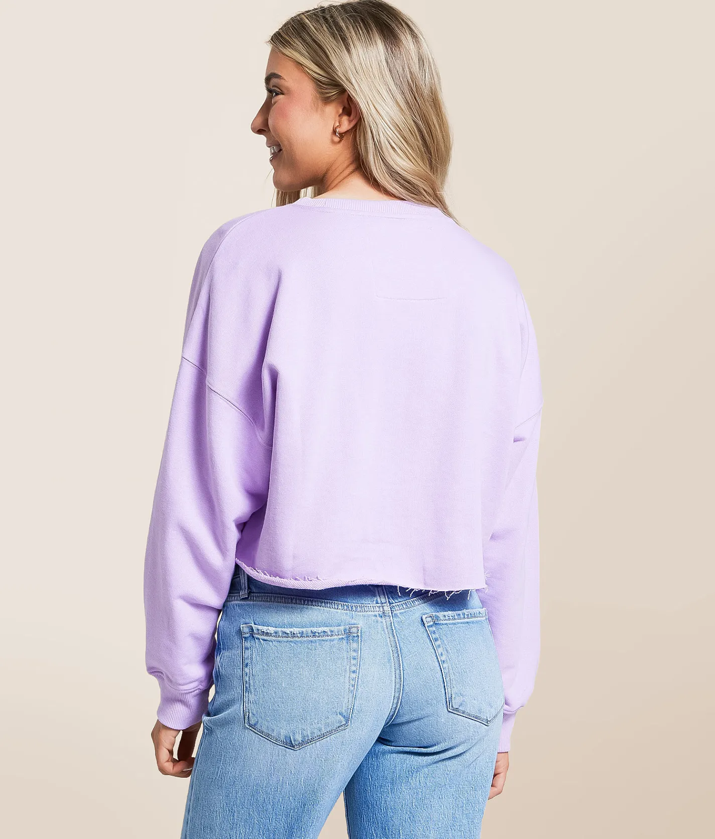 Gameday SOCIAL® LSU Tigers Cropped Pullover Lavender Best