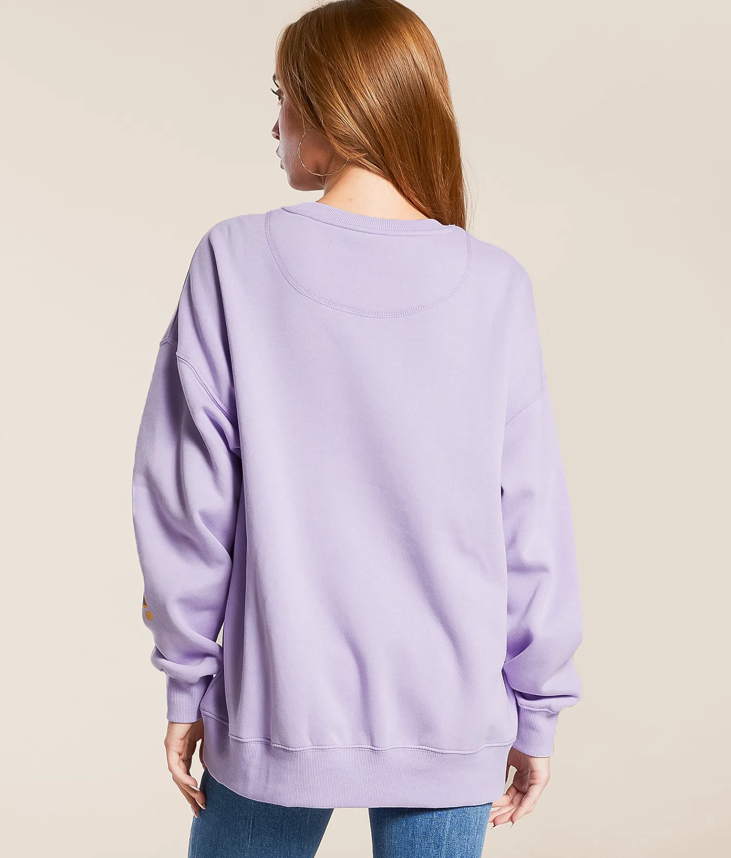 Gameday SOCIAL® LSU Tigers Oversized Pullover Lavender Hot
