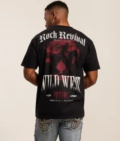 Tops|Graphic T-Shirts | Rock Revival Luca T-Shirt Black