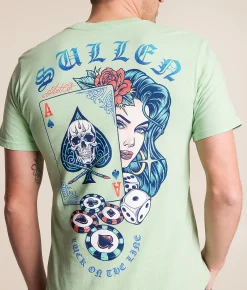 Tops|Graphic T-Shirts | Sullen Luck On The Line T-Shirt Neptune