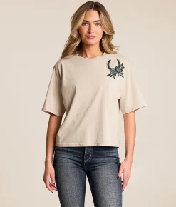 Ariat Lucky Faux Pearl T-Shirt Washed Beige Online