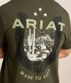 Tops|Graphic T-Shirts | Ariat Lucky Scene T-Shirt Forest Night