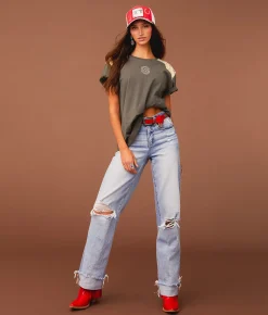 Tops | Sterling & Stitch Lucky Stars T-Shirt Volcanic Ash