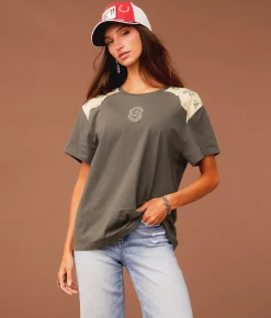 Tops | Sterling & Stitch Lucky Stars T-Shirt Volcanic Ash
