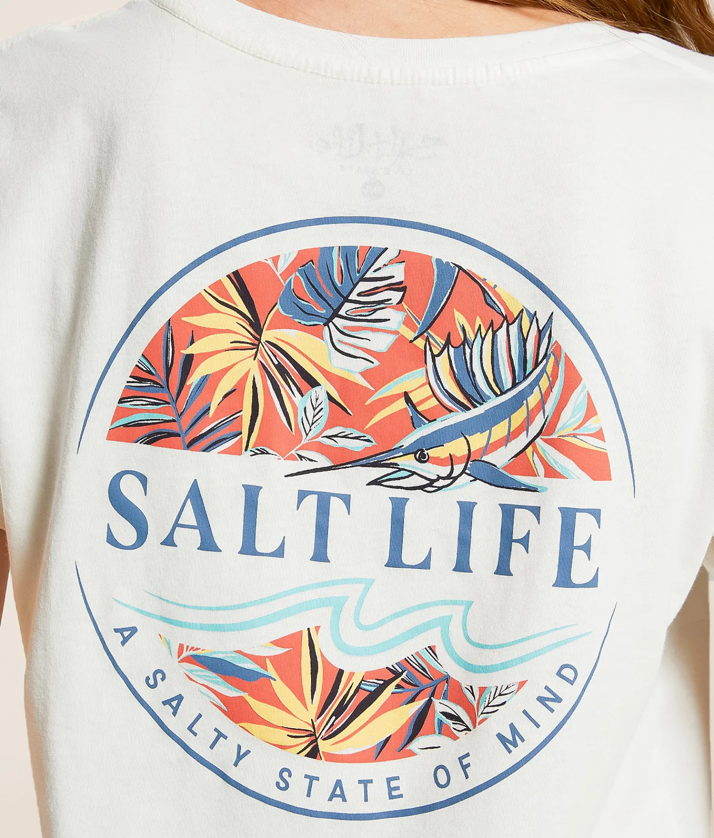 Tops | Salt Life Lush Canopy T-Shirt Cream