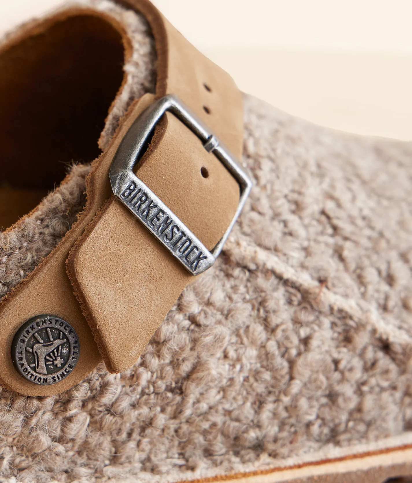 Shoes|Activewear | Birkenstock® Lutry Boucle Clog Eggshell