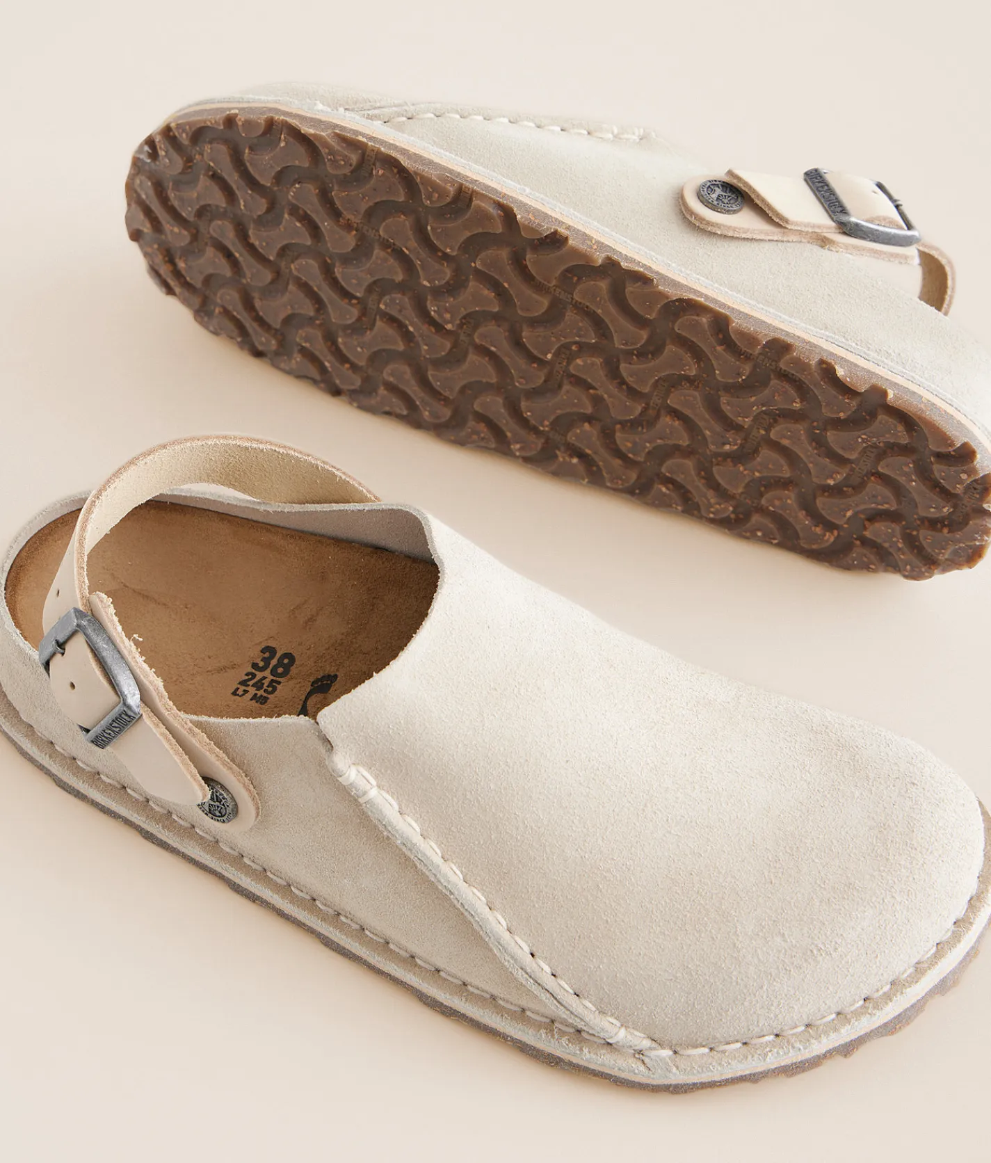 Birkenstock® Lutry 365 Suede Clog Eggshell Best