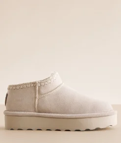Shoes | Bearpaw Lyanna Platform Leather Slipper Oat