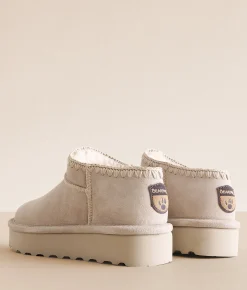 Shoes | Bearpaw Lyanna Platform Leather Slipper Oat