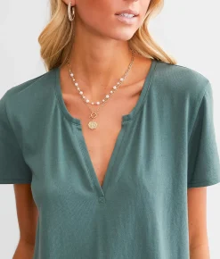 White Crow Lynda Easy T-Shirt Silver Pine Discount