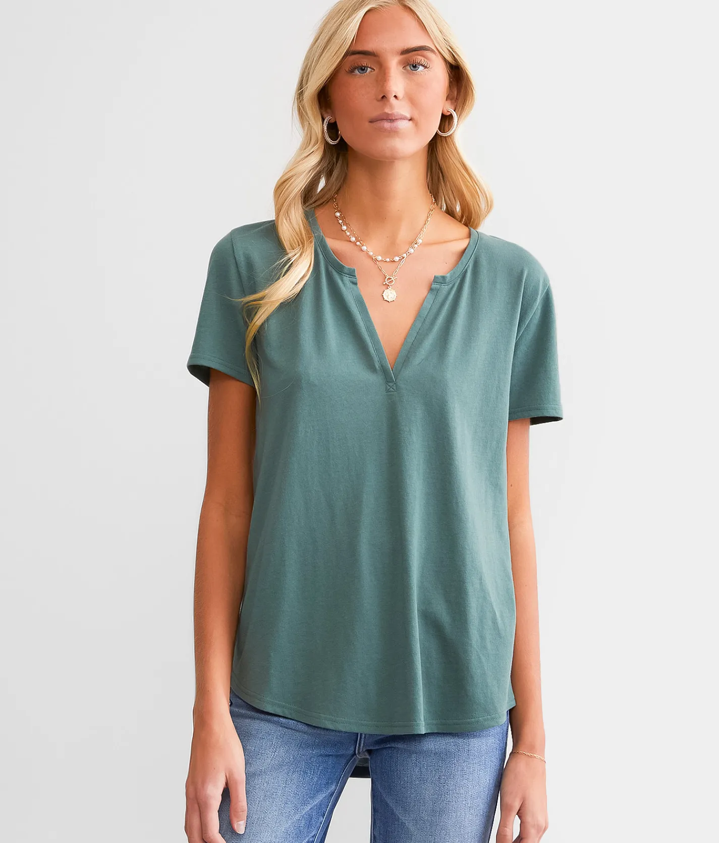 White Crow Lynda Easy T-Shirt Silver Pine Discount