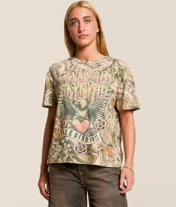 Goodie Two Sleeves Lynyrd Skynyrd Band T-Shirt Camo Sale