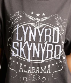 Tops | Cactus & Pearl Lynyrd Skynyrd Oversized Band T-Shirt Washed Black