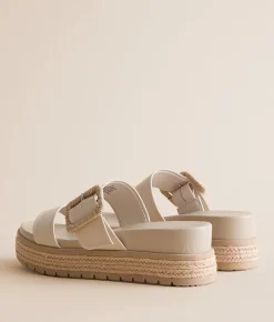 Mia Mabele Rafia Sandal Ecru Clearance