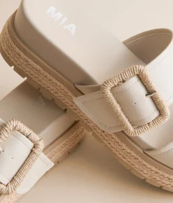 Mia Mabele Rafia Sandal Ecru Clearance