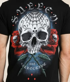 Sullen Macabre T-Shirt Jet Black New