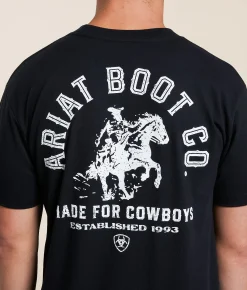 Tops|Graphic T-Shirts | Ariat Made For Cowboys T-Shirt Silver Birch