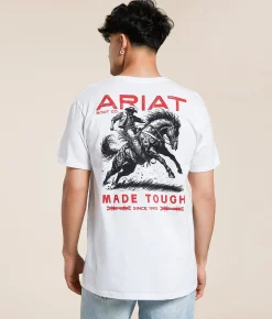Ariat Made Tough Bronco T-Shirt White