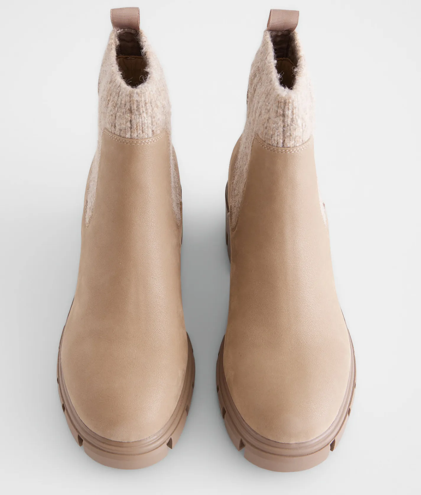 Mia Madisyn Lug Ankle Boot Stone Best
