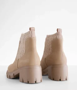 Mia Madisyn Lug Ankle Boot Stone Best