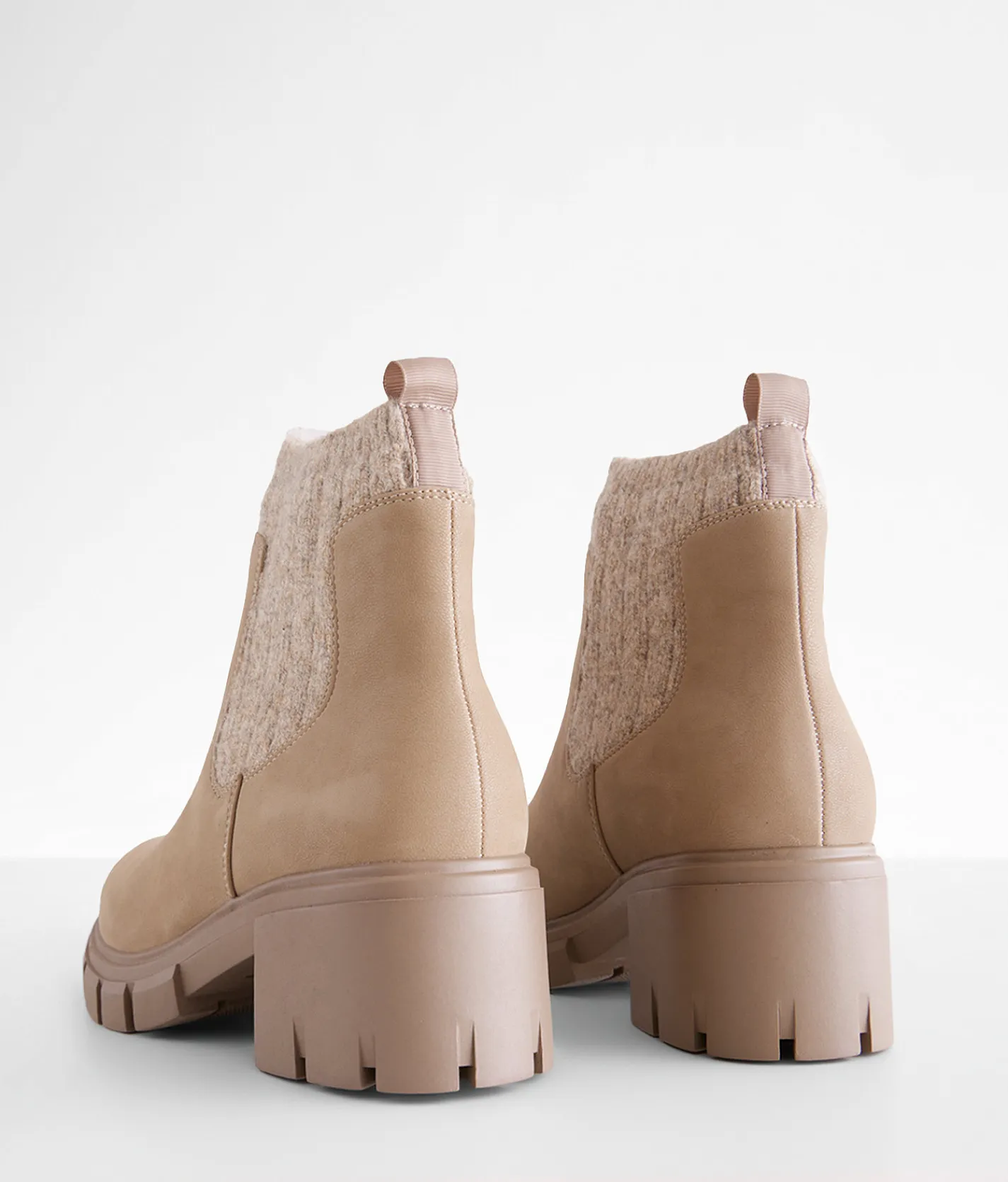 Mia Madisyn Lug Ankle Boot Stone Best