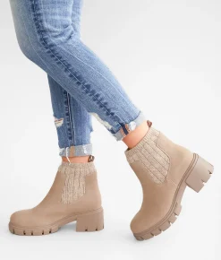 Mia Madisyn Lug Ankle Boot Stone Best