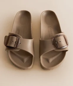 Birkenstock® Madrid Big Buckle Sandal Gray Taupe Sale