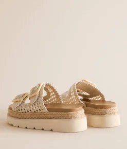 Madden Girl Maevee Crochet Sandal Lt Natural Outlet